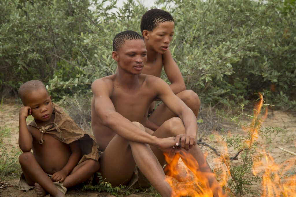 Day with bushman in Grassland Bushman Lodge, Botswana