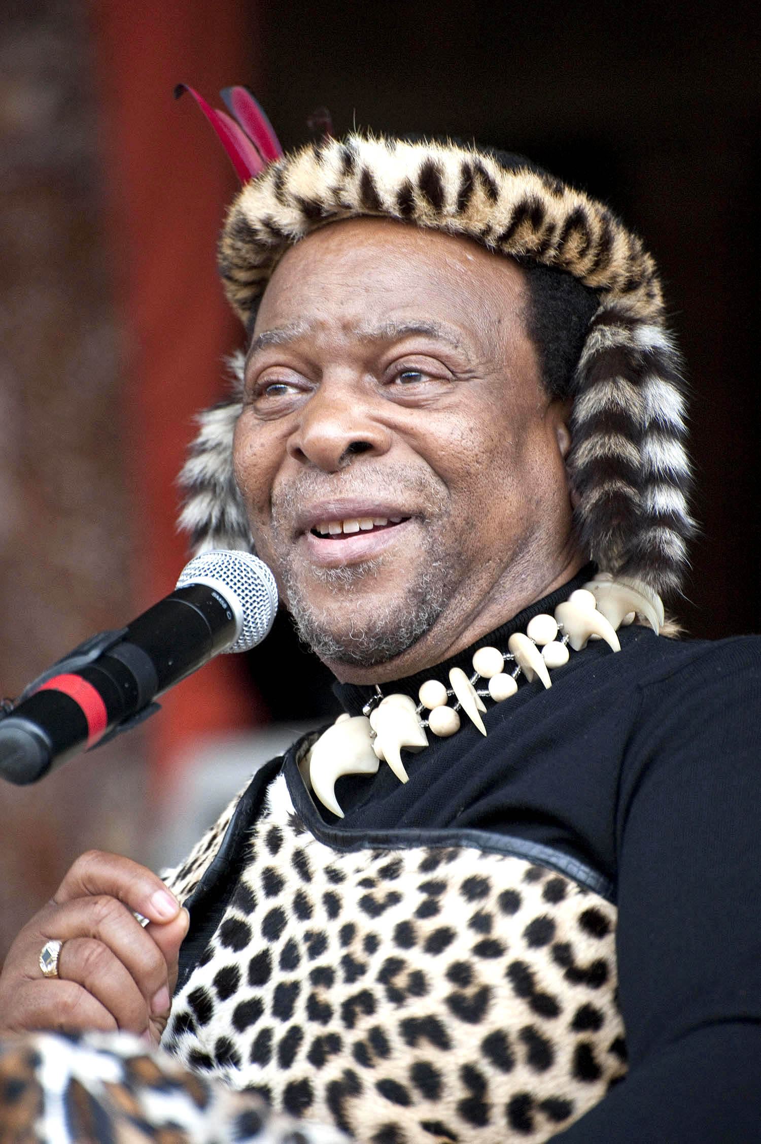 King Goodwill Zwelithini speaking at the ceremony to celebrate 40 years as monarch held in Ondini Cultural Museum in Ulundi on the 27 August 2011.