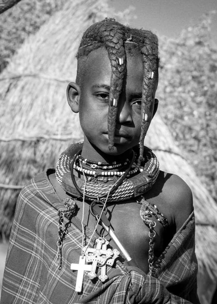 Native himba girl in Namibia